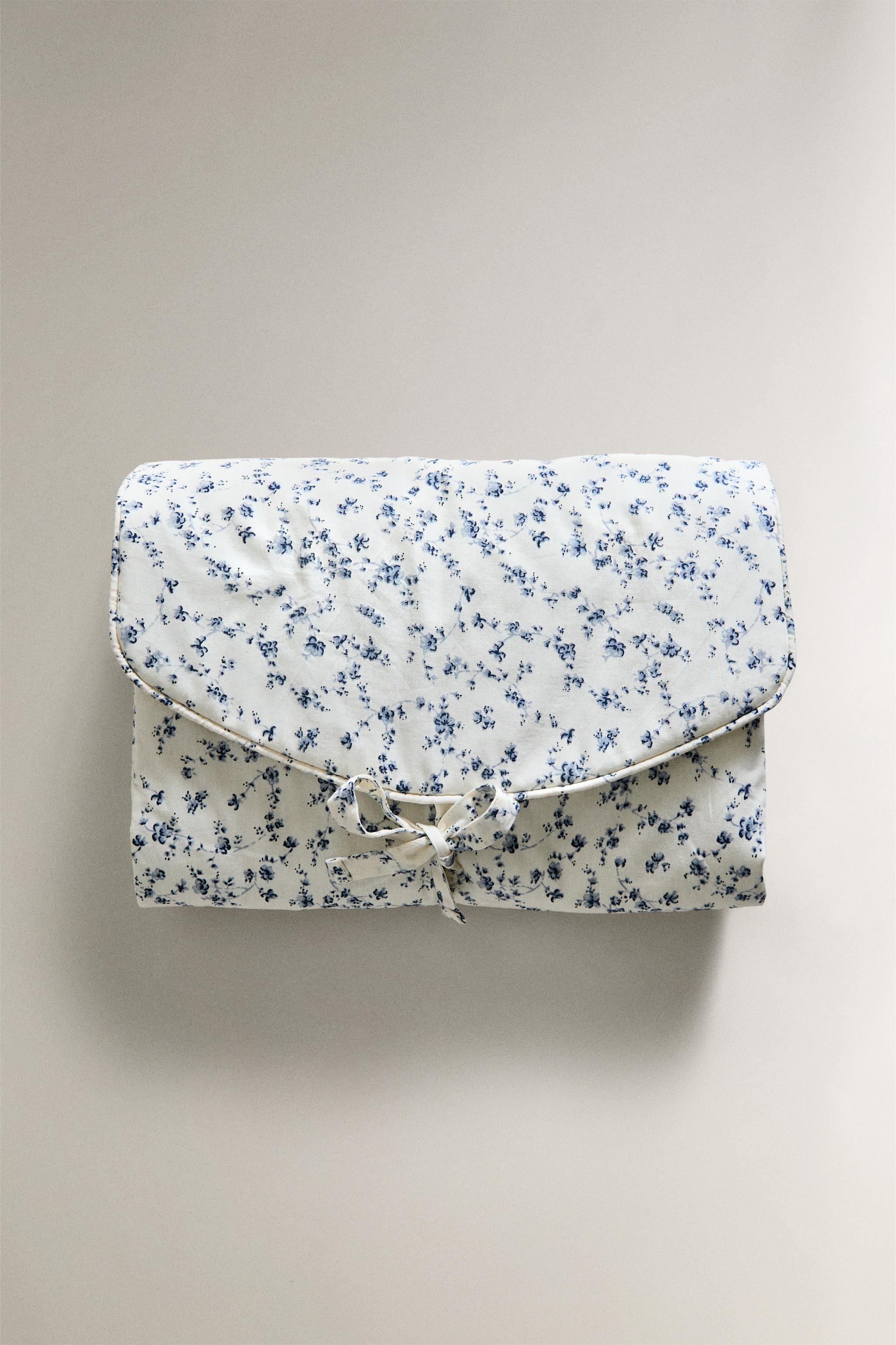 MATELAS À LANGER BÉBÉ FLEUR BLEUE